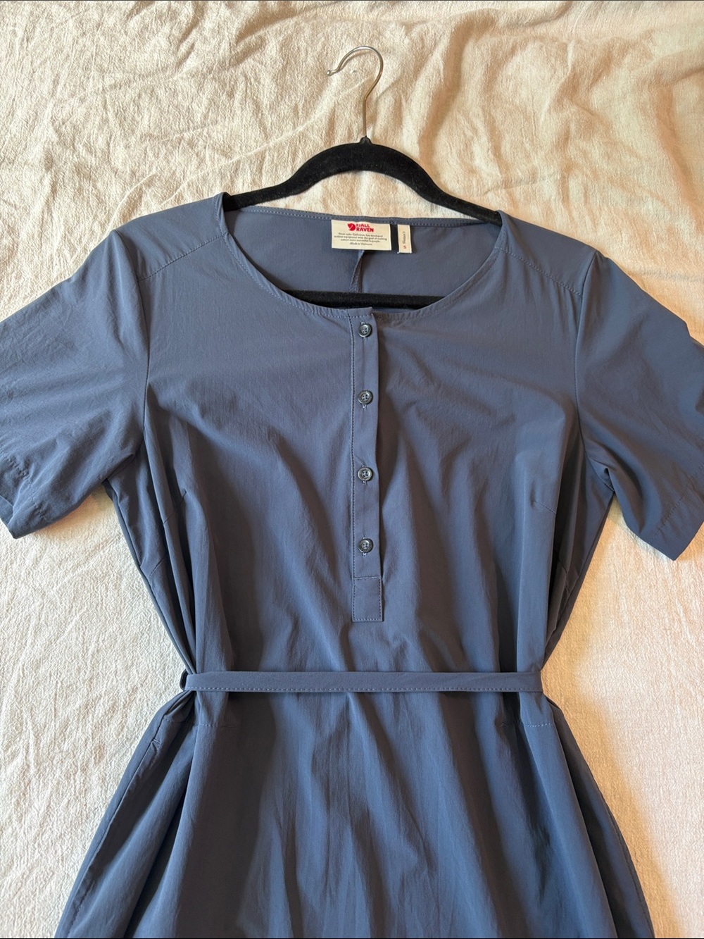 Fjallraven Ovik Lite Short-Sleeve Blue Women’s Dress Small - Picture 3 of 6